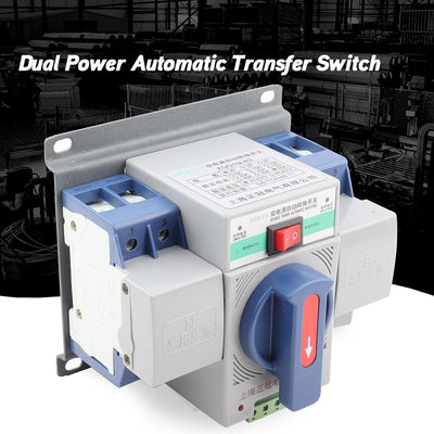 Dual Power Automatic Transfer Switch, 1pc 220V 63A 2P Mini Automatic Circuit Breaker Dual Power Swit