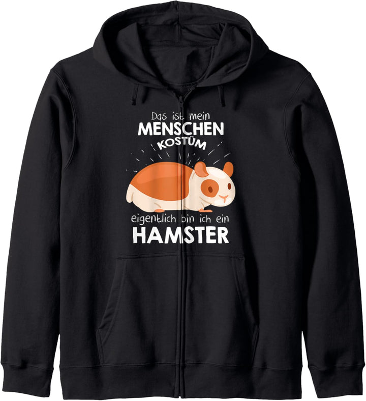 Mein Menschen Kostüm Bin ich ein Hamster, Halloween Outfit Kapuzenjacke