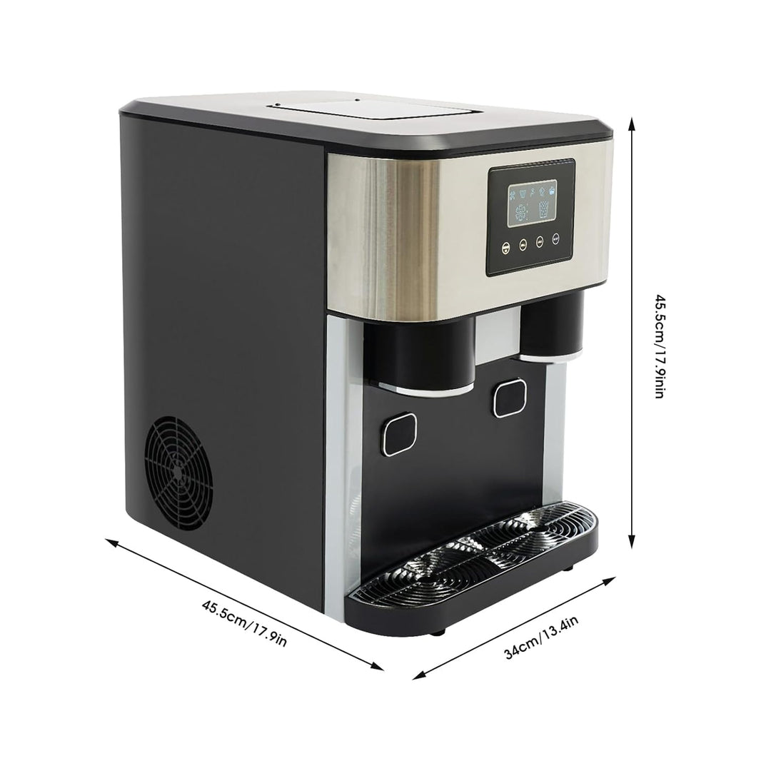 3-in-1 Eiszubereiter - Eiskubermaschine für Gehacktes Eis und Eiswürfel, 10-15 kg Eis pro Tag in 8-1