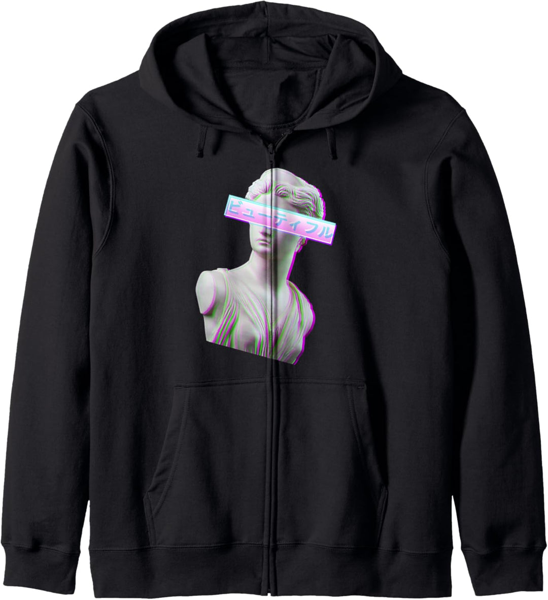 90's Retro Statue Japanese Otaku Aesthetic Vaporwave Art Kapuzenjacke