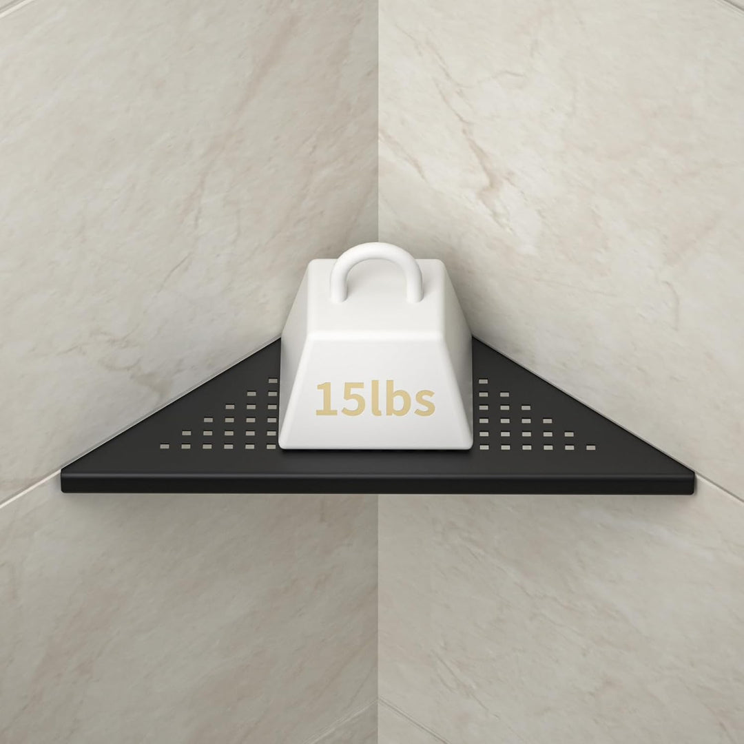 Bernkot Eck Duschregal, Edelstahl 304 Badezimmerregal aus Stahl mit Gitterdesign für geflieste Wände