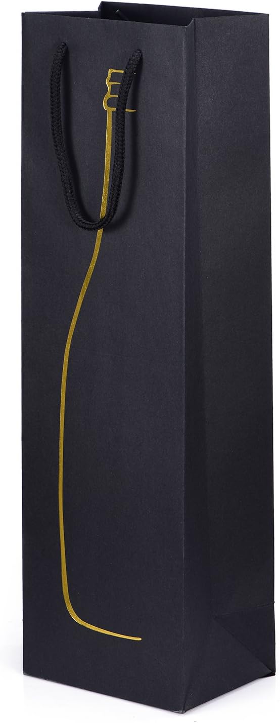 10 Flaschentüten Geschenktüten für Wein Prosecco und Champagner 40 x 12 x 9 cm Flaschen Silhouette,
