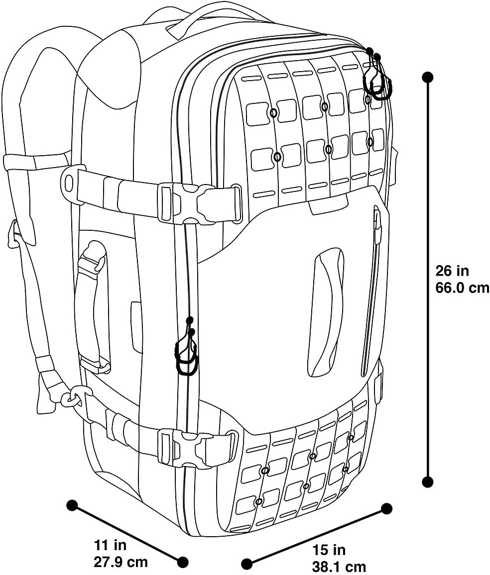 Maxpedition IRONSTORM Adventure Travel Bag Reisetasche, Schwarz, 66 cm 66 cm Schwarz, 66 cm Schwarz