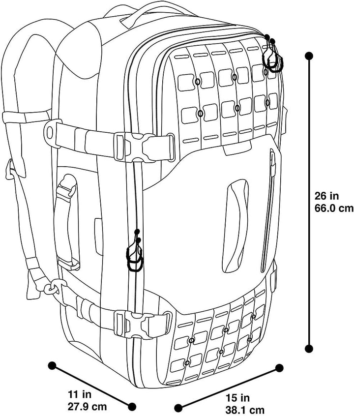 Maxpedition IRONSTORM Adventure Travel Bag Reisetasche, Schwarz, 66 cm 66 cm Schwarz, 66 cm Schwarz