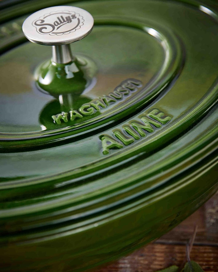 Sallys Gusseisenbräter Alime (Hunter Green Majolika), Hunter Green Majolika