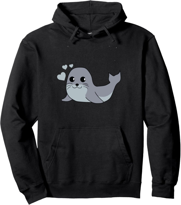 Seehund Robben Kinder Baby Motiv als Geschenk für Kids Pullover Hoodie