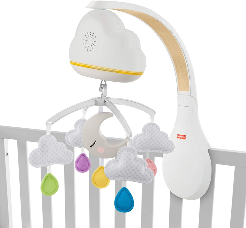 Fisher-Price GRP99 - Traumhaftes WolkenMobile und Spieluhr mit Geräuschsensor zur automatischen Akti