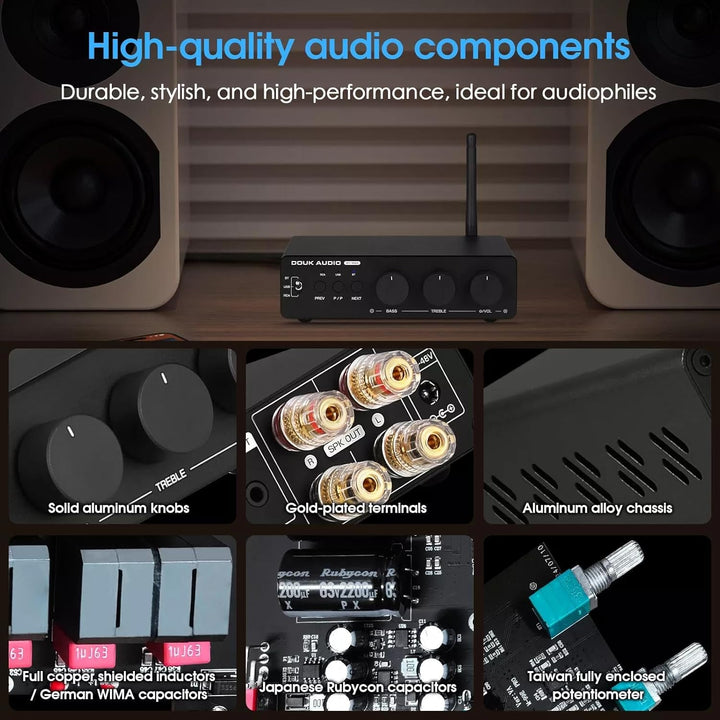 Douk Audio 300Wx2 HiFi Verstärker: TPA3255 Leistungsverstärker Bluetooth Empfänger Heim Stereo Verst