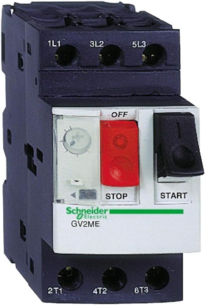 Schneider Electric | GV2ME06 - Motorschutzschalter, 3p, 1-1,6A, Tasterbetätigung, Schraubanschluss -