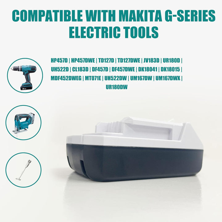 FengWings® 18V 2.0Ah BL1813G Akku + Ladegerät DC18WA Ersetzen für Makita G-Series Tool Battery BL182