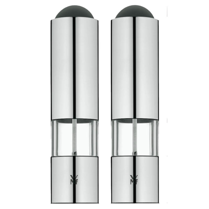 WMF Elektrische Mühle Set 2-teilig, 21 cm, elektrische Salz und Pfeffermühle unbefüllt, LED-Leuchte,