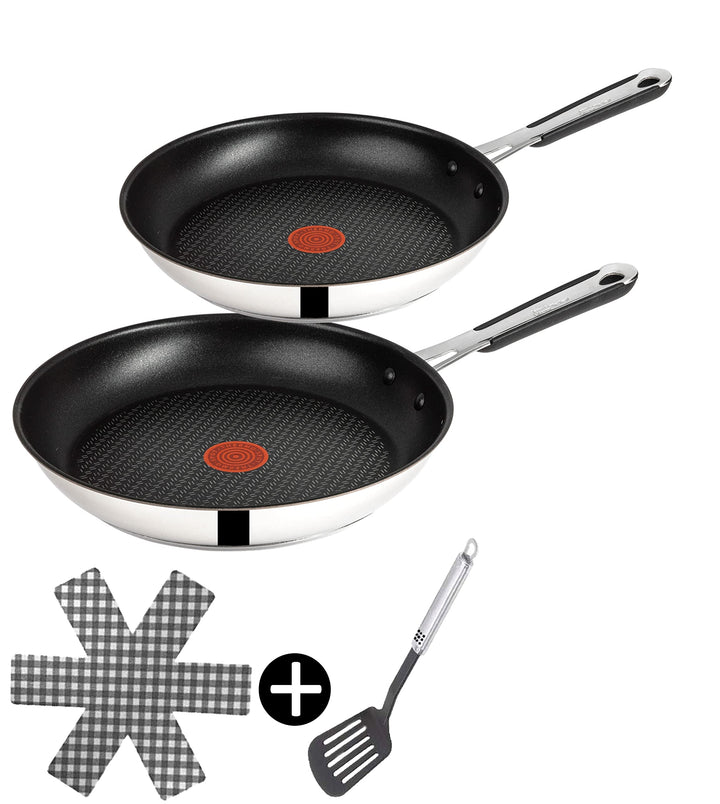 Tefal E30 Jamie Oliver Pfannenset Induktion 4 tlg -SET7- kleine Pfanne 20 cm + Bratpfanne gross 28 c