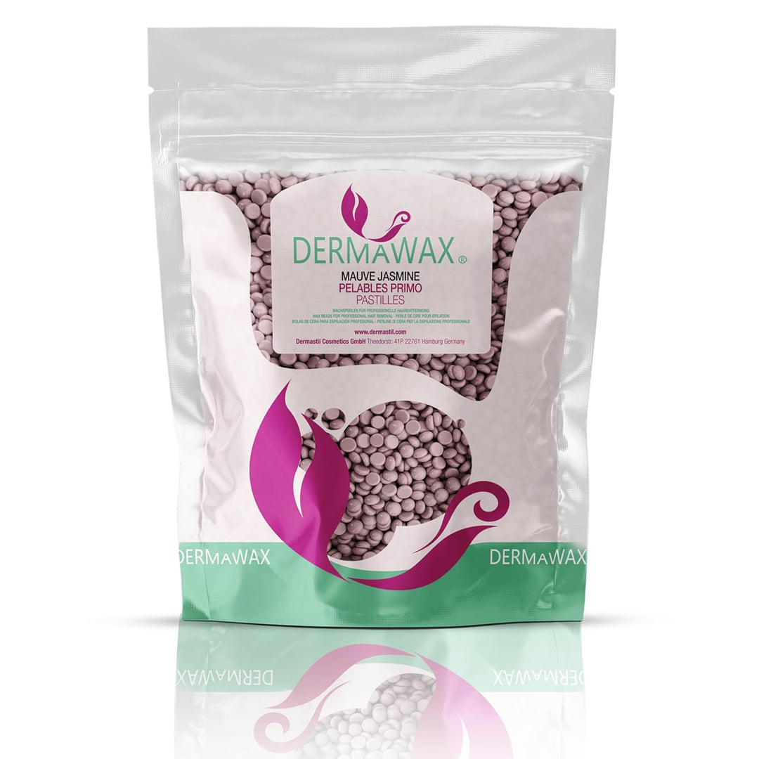 Dermawax Mauve Jasmin Wachs Filmwachs Heisswachs Waxing Perlen Wachsperlen Anwendung ohne Wachsstrei