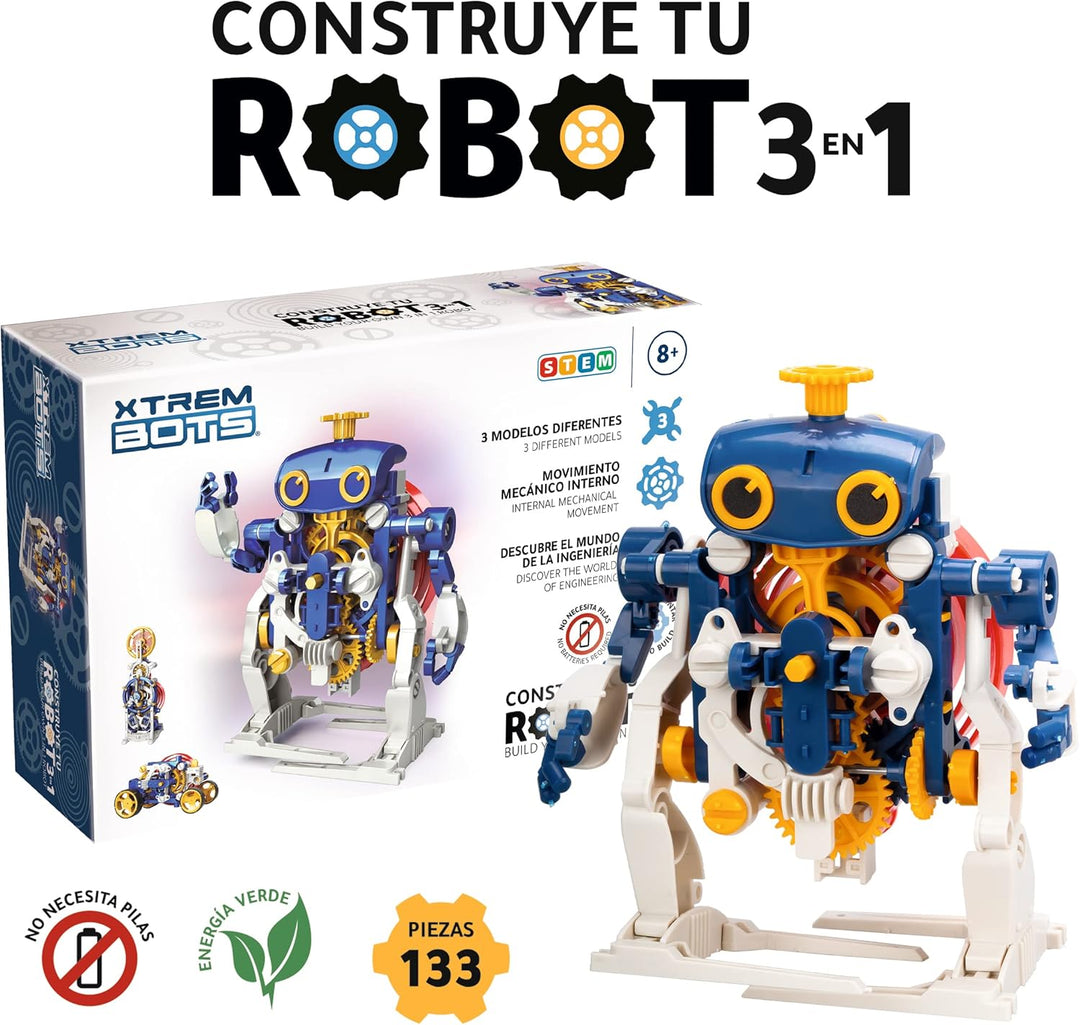 Xtrem Bots - 3-in-1-roboter-set Für Kinder 8 Jahre Oder Mehr | Lernspielzeug Lernroboter | Lernrobot