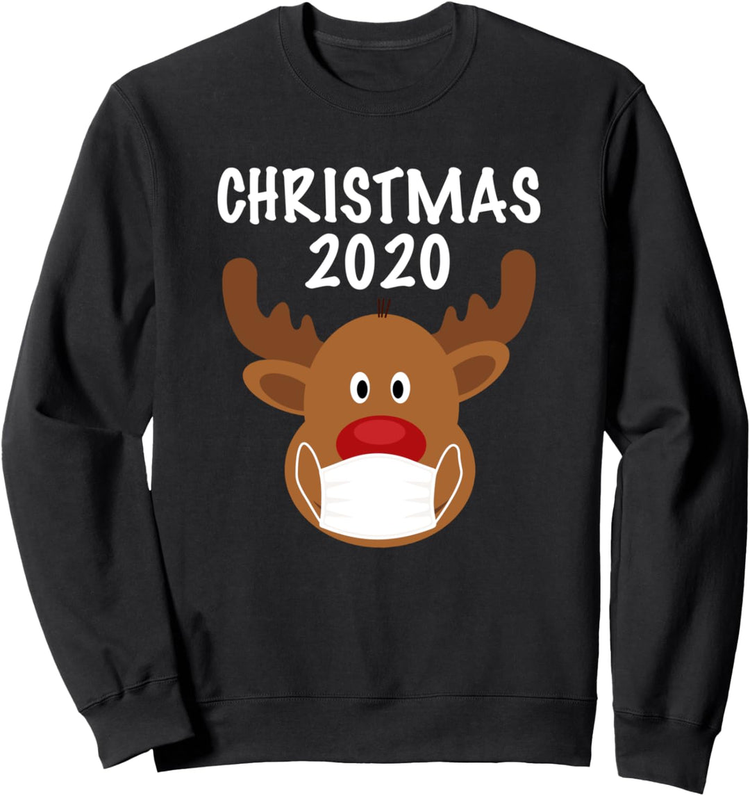 Matching Family Christmas Reindeer Face Mask Christmas 2020 Sweatshirt