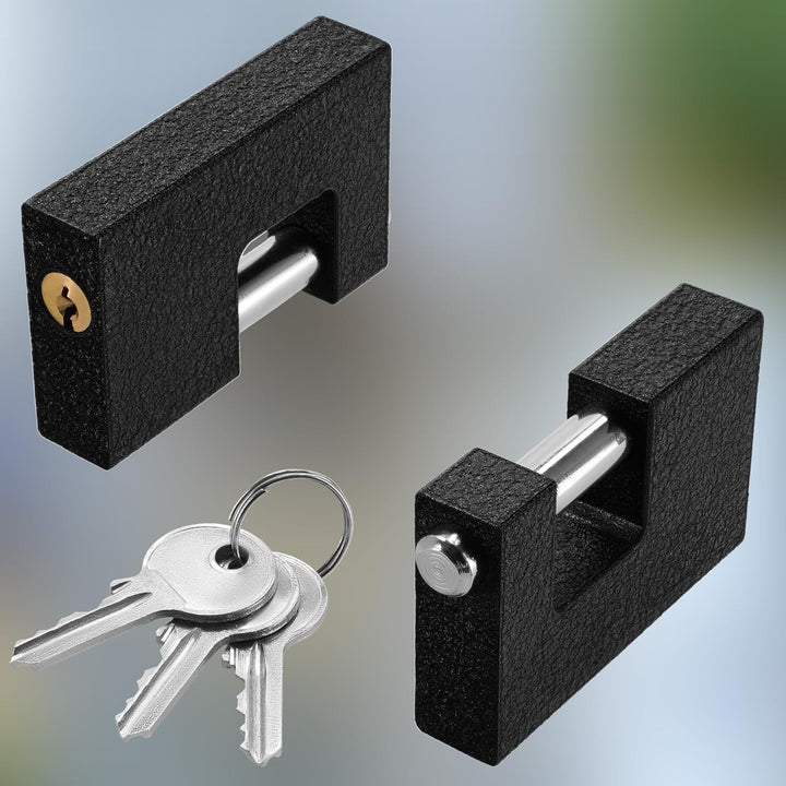KOTARBAU® Gusseisen Vorhangschloss 80 mm Monoblock Vorhängeschloss mit Bolzen Einbruchsicherung Büge