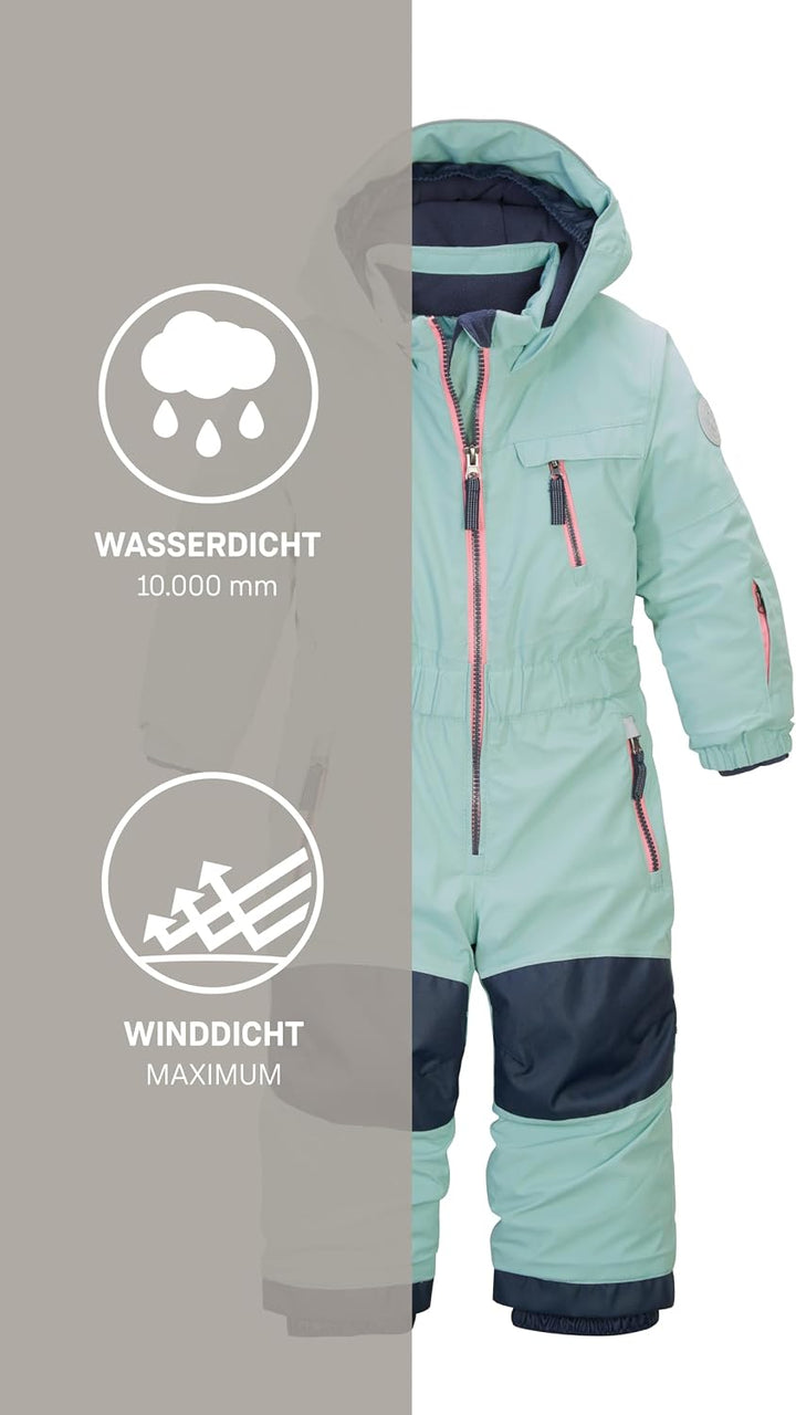 Killtec Unisex Fisw 31 Mns Onpc Skioverall/Schneeanzug mit Kapuze, wasserdicht 122-128 stahlmint, 12