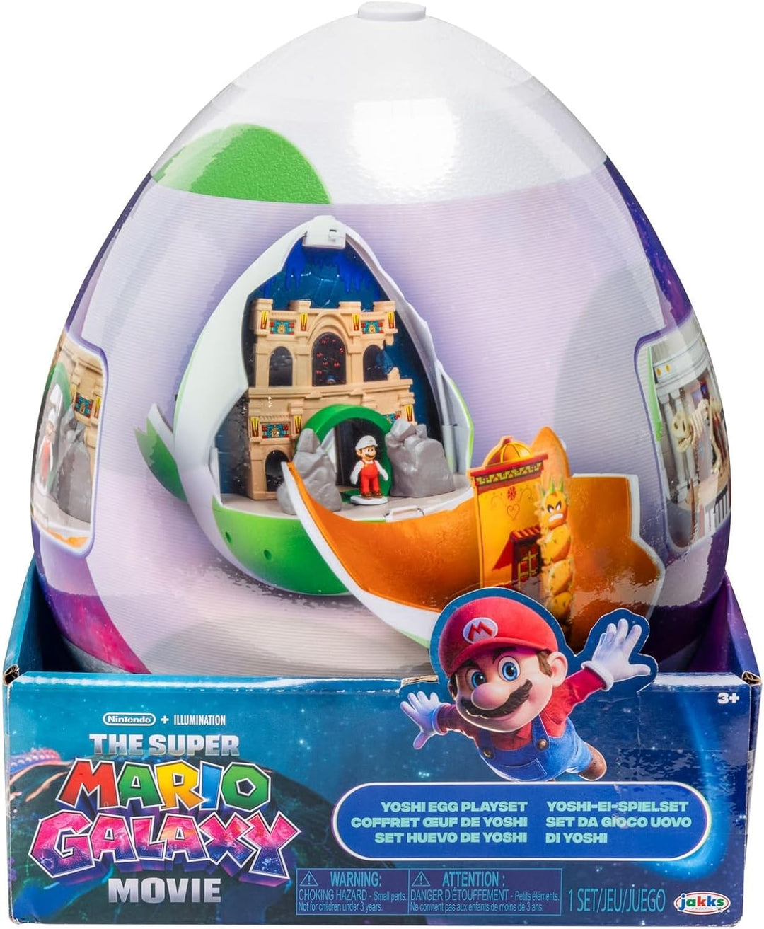 Das Super Mario Galaxy Movie-Spielset – 23 cm Yoshi-Ei mit 3,8 cm Yoshi und exklusiver Feuer-Mario-F