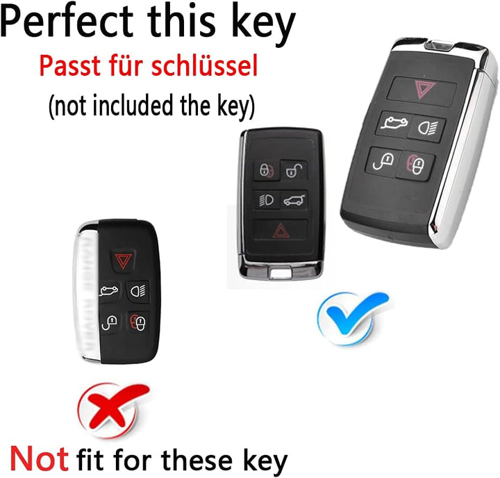 HIBEYO Smart Autoschlüssel Hülle passt für Land Rover Discovery 5 Range Rover Sport Evoque Velar LR2