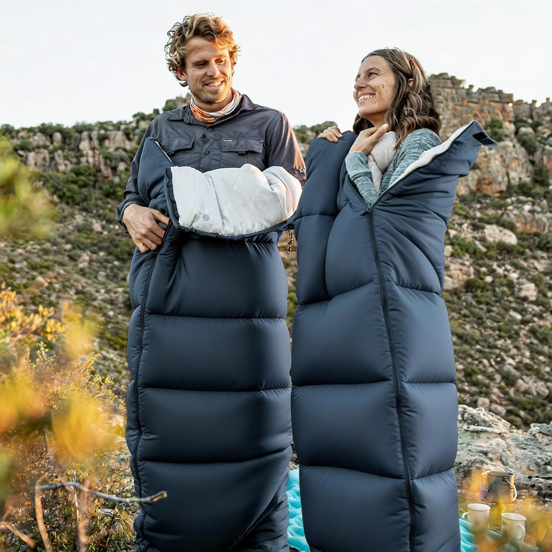 Naturehike Schlafsack für Erwachsene, Leichter Rechteckiger Spleissbarer 3 Jahreszeiten Schlafsack,