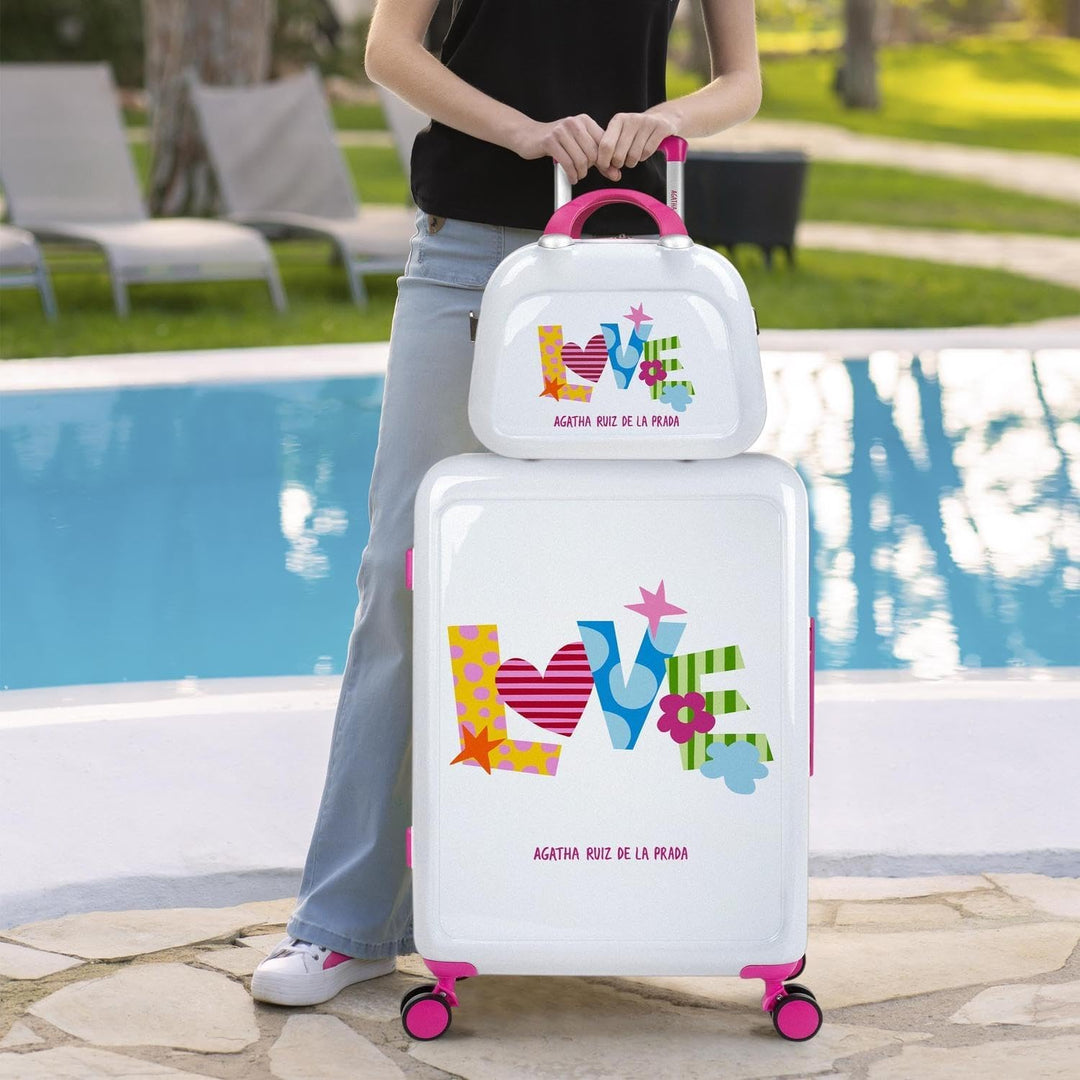 AGATHA RUIZ DE LA PRADA - Koffer Mittelgross - PC hochwertiger und Stabiler reisekoffer mit Rollen -