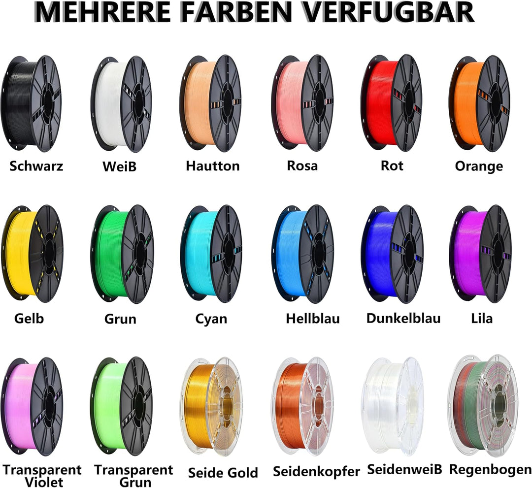 iBOSSPLA Plus Shiny Silk 3D Drucker Filament 1.75mm, Silk PLA+ 3D Druck Filament mit Seidenglattes,