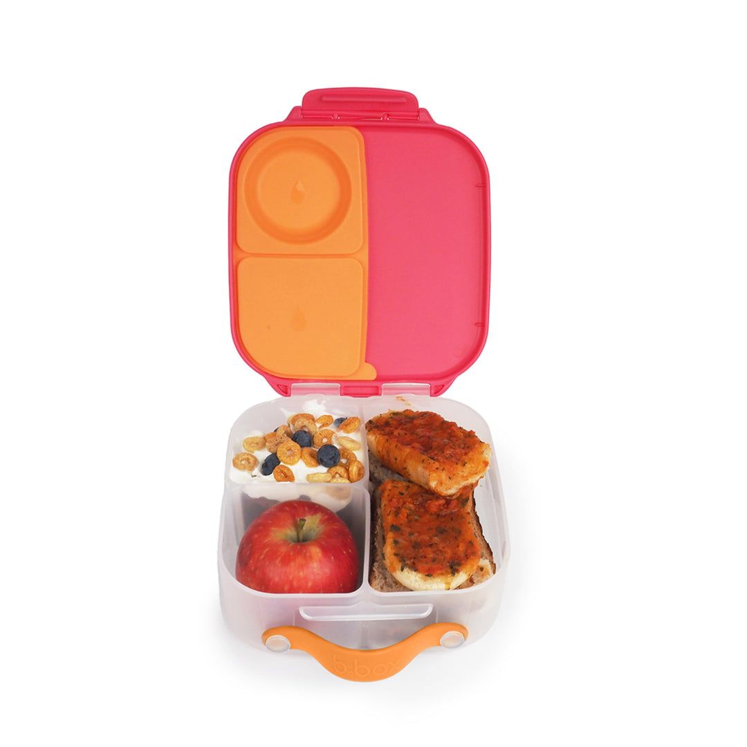 b.box Mini Brotdose für Kinder mit Fächern | Bento Box, 3 Fächer (2 Auslaufsicher) | Lunchbox für Ge
