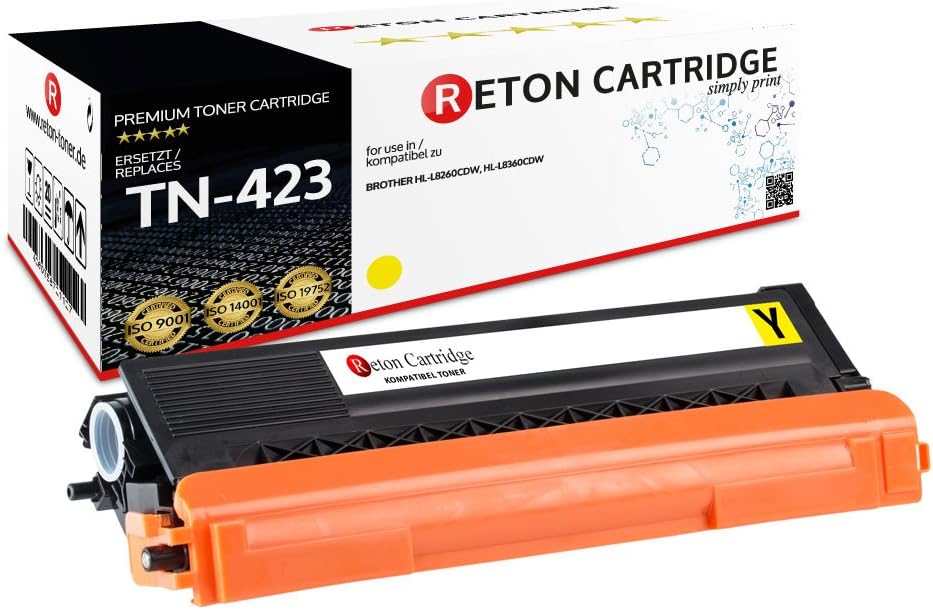 4 Original Reton Toner | 40% höhere Druckleistung | kompatibel zu TN-423 TN-421 für Brother DCP-L841