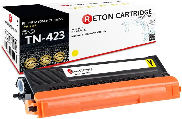 4 Original Reton Toner | 40% höhere Druckleistung | kompatibel zu TN-423 TN-421 für Brother DCP-L841