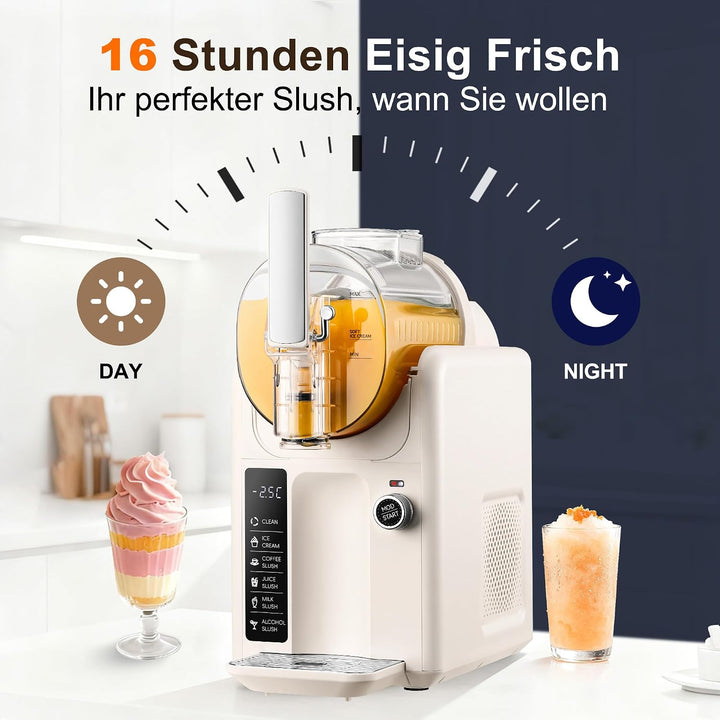 Goldtouch Slush Maschine,2L Slusheis Maschine,für 5 Funktionen：Eiscreme、Milchshake、Margaritas、Kaffee