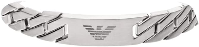 Emporio Armani Armband Für Männer Heritage, 18,50 Cm +/-1,00 Cm Silbernes Edelstahlarmband, EGS24350