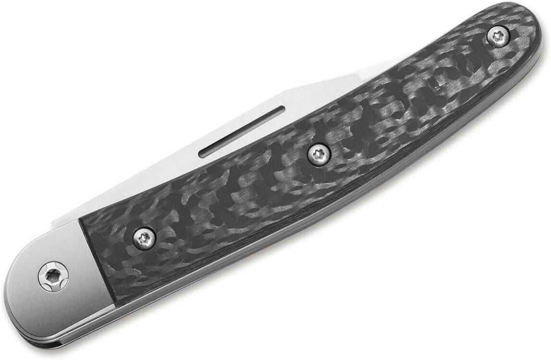 LionSteel Taschenmesser Jack Two CF - modernes Alltagsmesser mit Griff aus Kohlefaser - zweite Kling