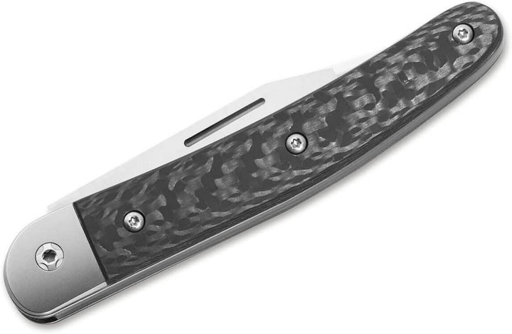 LionSteel Taschenmesser Jack Two CF - modernes Alltagsmesser mit Griff aus Kohlefaser - zweite Kling