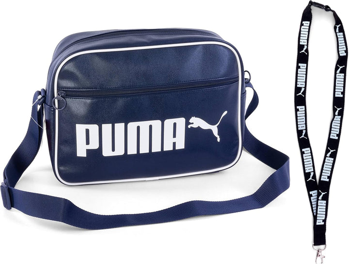 PUMA Tasche - Umhängetasche - Campus Reporter Retro Bag - Limited Schlüsselband Navy/Dunkelblau, Nav