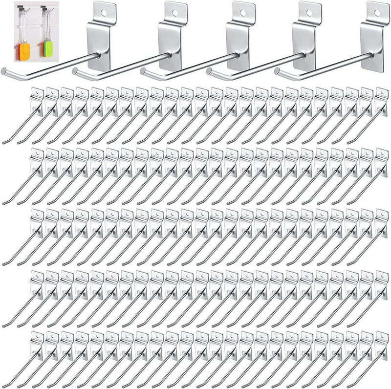 uyoyous Display Haken Lamellenwand Slatwall Hake 20CM, 100 Stück Pegboard Slatwall-haken Werkzeugwan