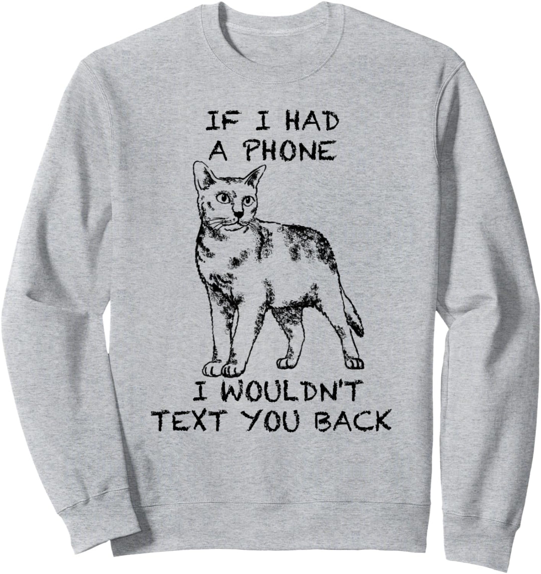 Korat Lustige Katze Zitat Hand gezeichnete Kunst Sweatshirt