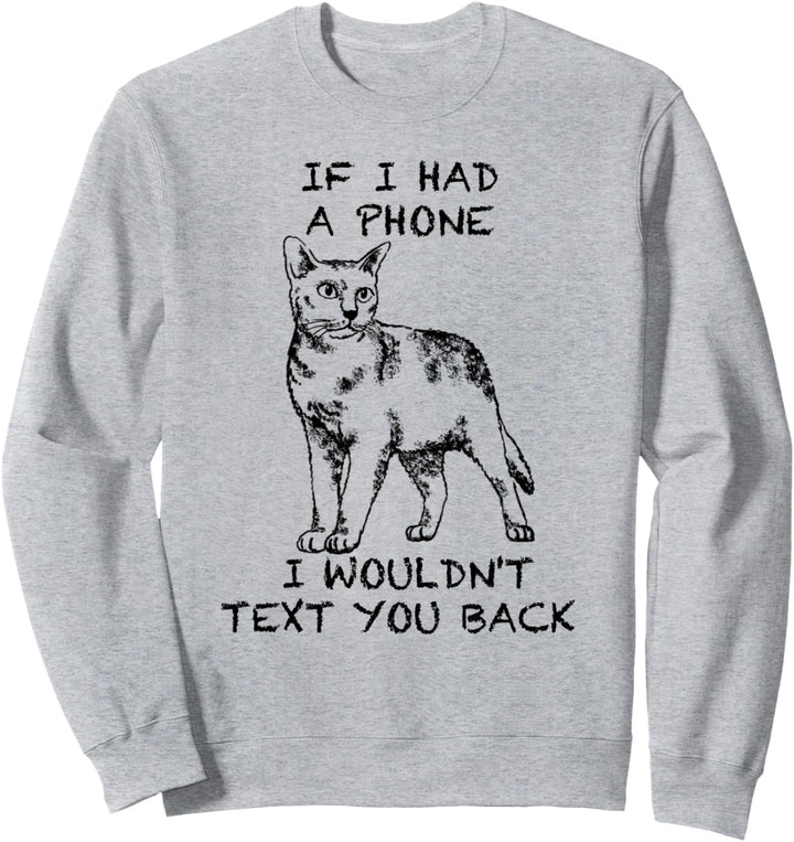 Korat Lustige Katze Zitat Hand gezeichnete Kunst Sweatshirt