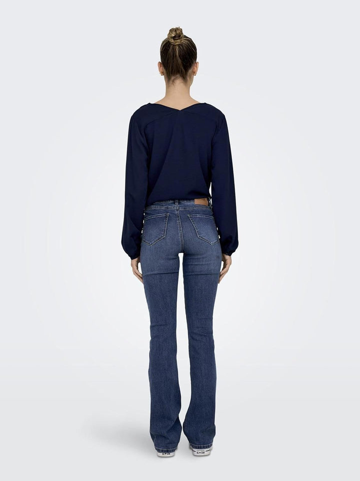 ONLY Female Flared fit Jeans ONLROSE Mittlere Taille Ausgestellt Jeans XS / 32L Medium Blue Denim, X