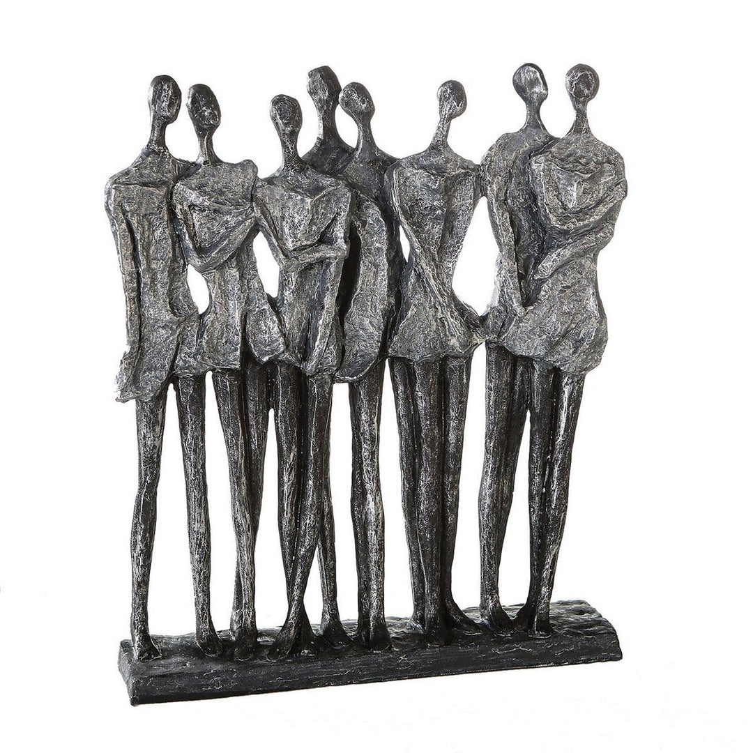 Casablanca Deko Skulptur - Mädelsabend - Beste Freundinnen - Poly silberfarben -Zertifikat Spruchanh