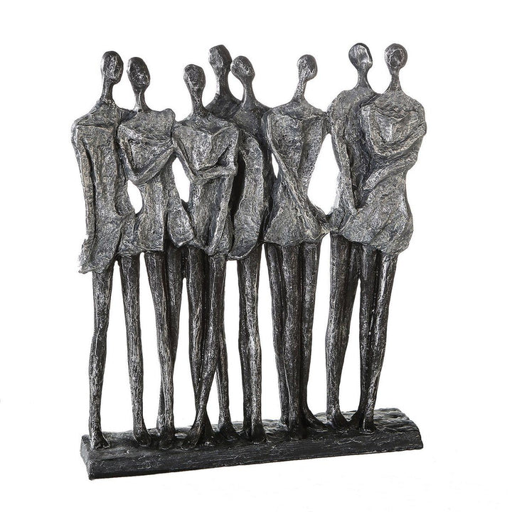 Casablanca Deko Skulptur - Mädelsabend - Beste Freundinnen - Poly silberfarben -Zertifikat Spruchanh