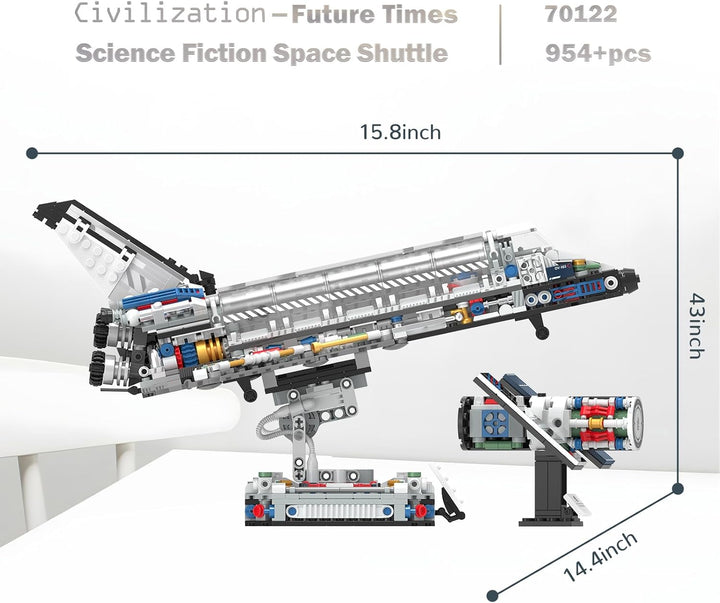 JMBricklayer Space Shuttle Building Blocks Kit 70122, Space Exploration Shuttle Construction Toys fo