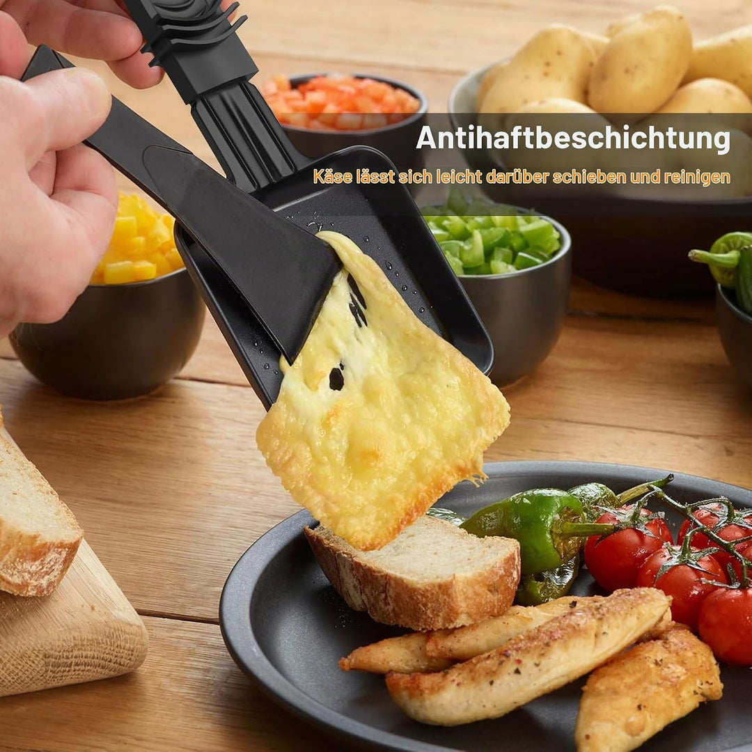 Raclette Pfännchen, 4 Stück Mini Pfännchen Ersatz für Raclette Antihaftbeschichtet Grill Pfännchen Z