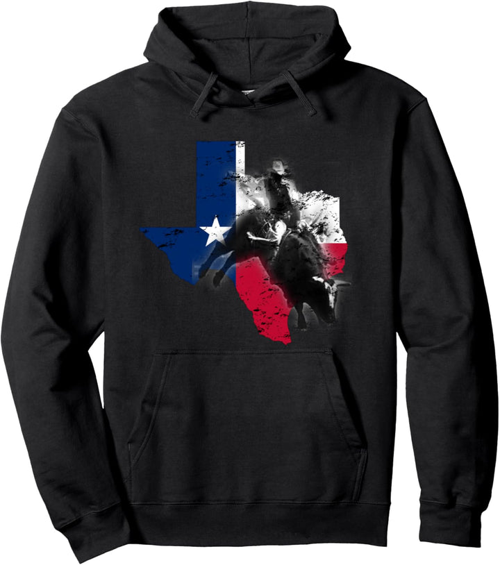 Bullenreiten für Herren Texas Ranch Rider Cowboy Texan Lone Star Pullover Hoodie