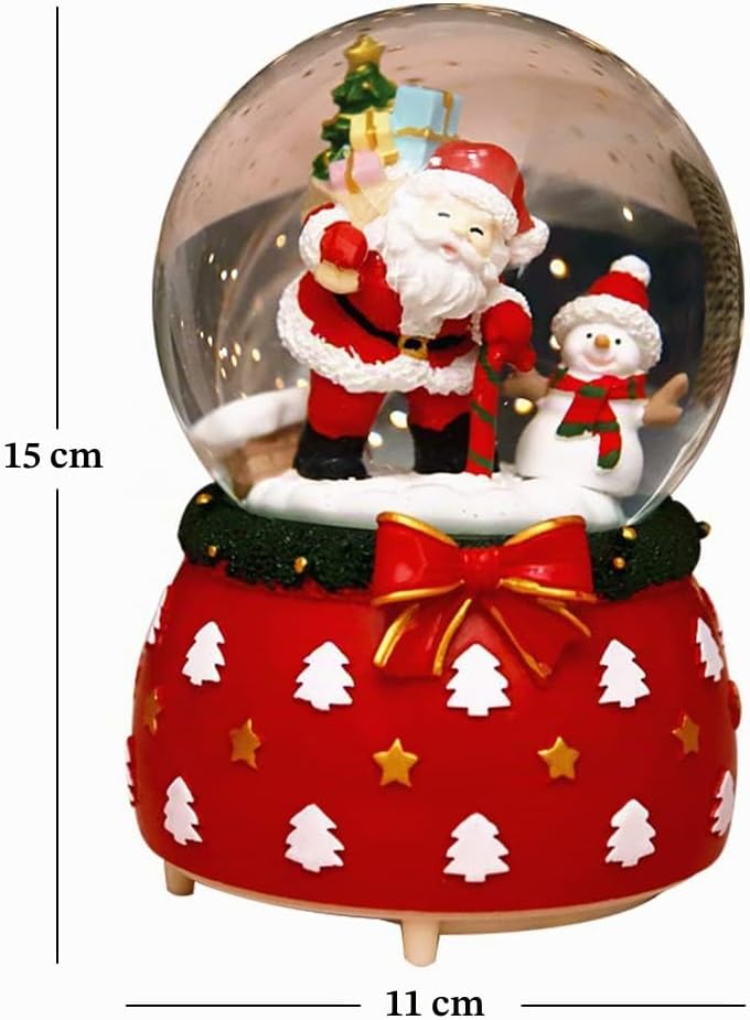Weihnachtslaterne mit Glitzer, Weihnachtliche Schneekugeln Laternen, Weihnachtsmann-Szene Weihnachts