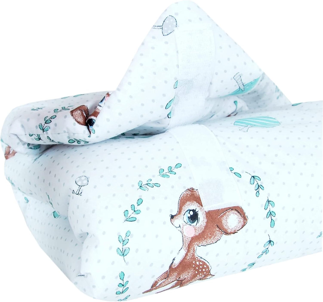 Babylux Einschlagdecke BABYHÖRNCHEN 75 x 75 cm Baby Neugeborene Erstausstattung (120. Wald REH), 120