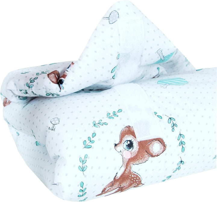 Babylux Einschlagdecke BABYHÖRNCHEN 75 x 75 cm Baby Neugeborene Erstausstattung (120. Wald REH), 120