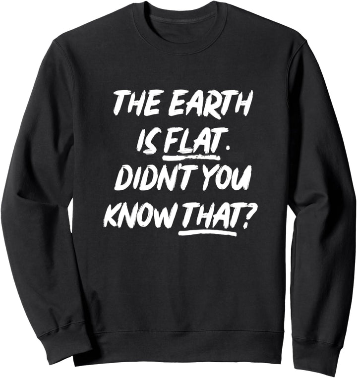 The earth is flat didn't you know that Sweatshirt