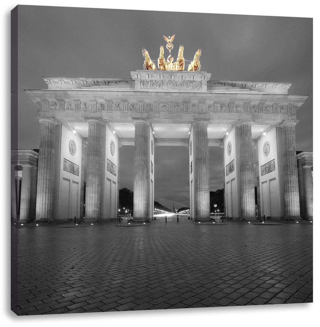 Pixxprint schönes Brandenburger Tor als Leinwandbild Quadratisch/Grösse: 70x70 / Wandbild/Kunstdruck