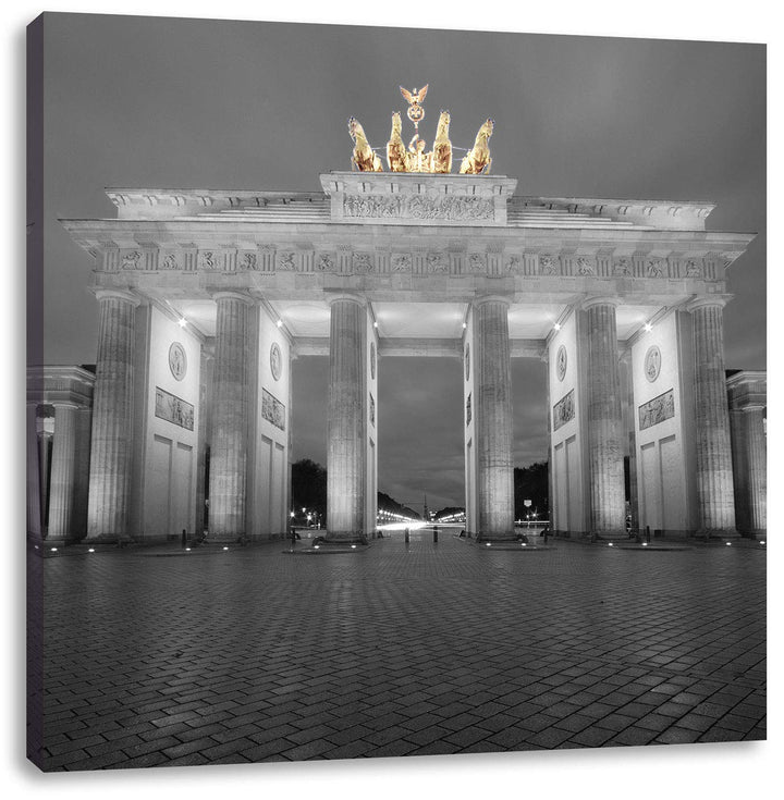 Pixxprint schönes Brandenburger Tor als Leinwandbild Quadratisch/Grösse: 70x70 / Wandbild/Kunstdruck