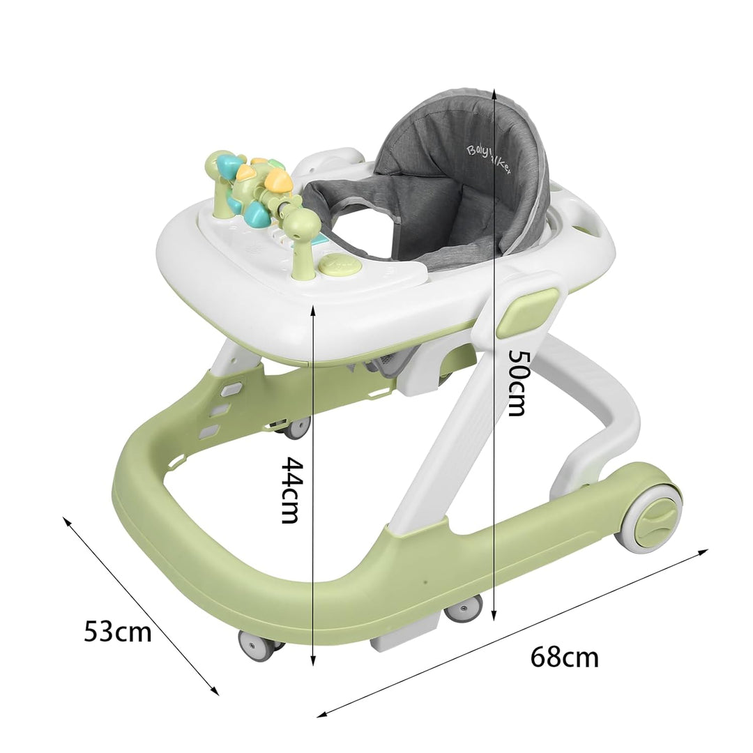 OHMG Babywalker Lauflernwagen, 5-in-1, Wippfunktion, Babywalker mit Rollen, Licht, Musik, Spielplatz